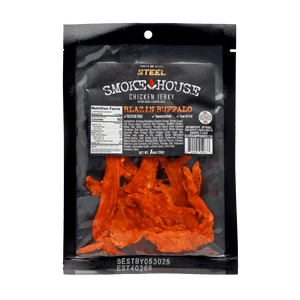 Steel Supplements Jerky Blazin Buffalo 1 oz. Steel Smokehouse Chicken Jerky