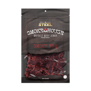 Steel Supplements Jerky Smoky BBQ 2.5 oz. Steel Smokehouse Brisket Beef Jerky