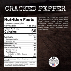 Steel Supplements Jerky Cracked Pepper - Brisket Beef Jerky