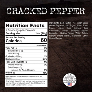 Steel Supplements Jerky Cracked Pepper - Brisket Beef Jerky