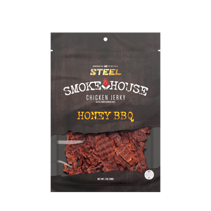 Steel Supplements Jerky 1 oz. Honey BBQ - Gourmet Chicken Jerky