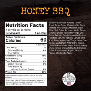 Steel Supplements Jerky Honey BBQ - Gourmet Chicken Jerky