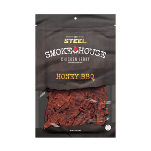 Steel Supplements Jerky 2.5 oz. Honey BBQ - Gourmet Chicken Jerky