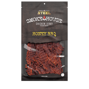 Steel Supplements Jerky 7 oz. Honey BBQ - Gourmet Chicken Jerky