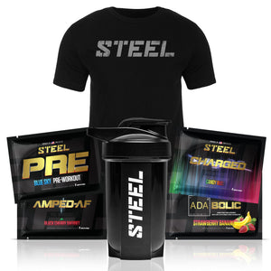 Steel Supplements Bundle Large / Grey STEEL on Black Pre-Workout Bundle
