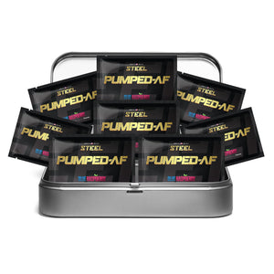 The Steel Supplements Sample Blue Raspberry / Travel Kit (10 Sample Packets) PUMPED-AF Sample Packets