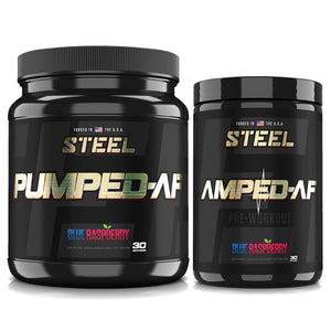 The Steel Supplements Stack Blue Raspberry / Blue Raspberry ULTIMATE PRE-WORKOUT STACK