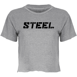 Steel Supplements Apparel Black on Grey / XS Women's Everyday Crop