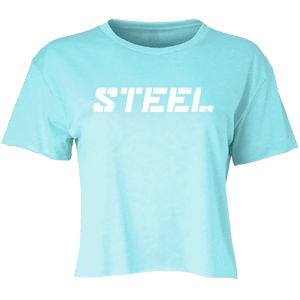 Steel Supplements Apparel White on Ice Blue / XS Women's Everyday Crop