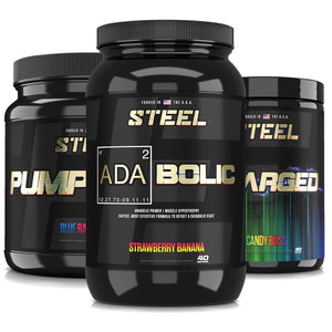 Steel Supplements Stack Strawberry Banana / Candy Bliss / Blue Raspberry ELITE PRE-WORKOUT STACK