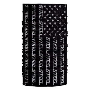 Steel Supplements Accessories Black with Distressed White Flag Face Buff