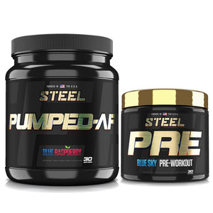 Steel Supplements Blue Raspberry / Blue Sky Pre & Pumped Stack