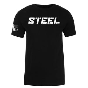 The Steel Supplements Apparel STEEL Black w/ Stars & Stripes Performance T-Shirt
