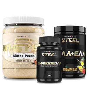 Steel Supplements Stack Butter Pecan / Bohemian Bliss Whey ISO Shredded Stack