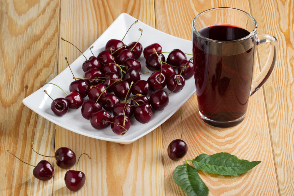 Tart Cherry juice and fresh berries