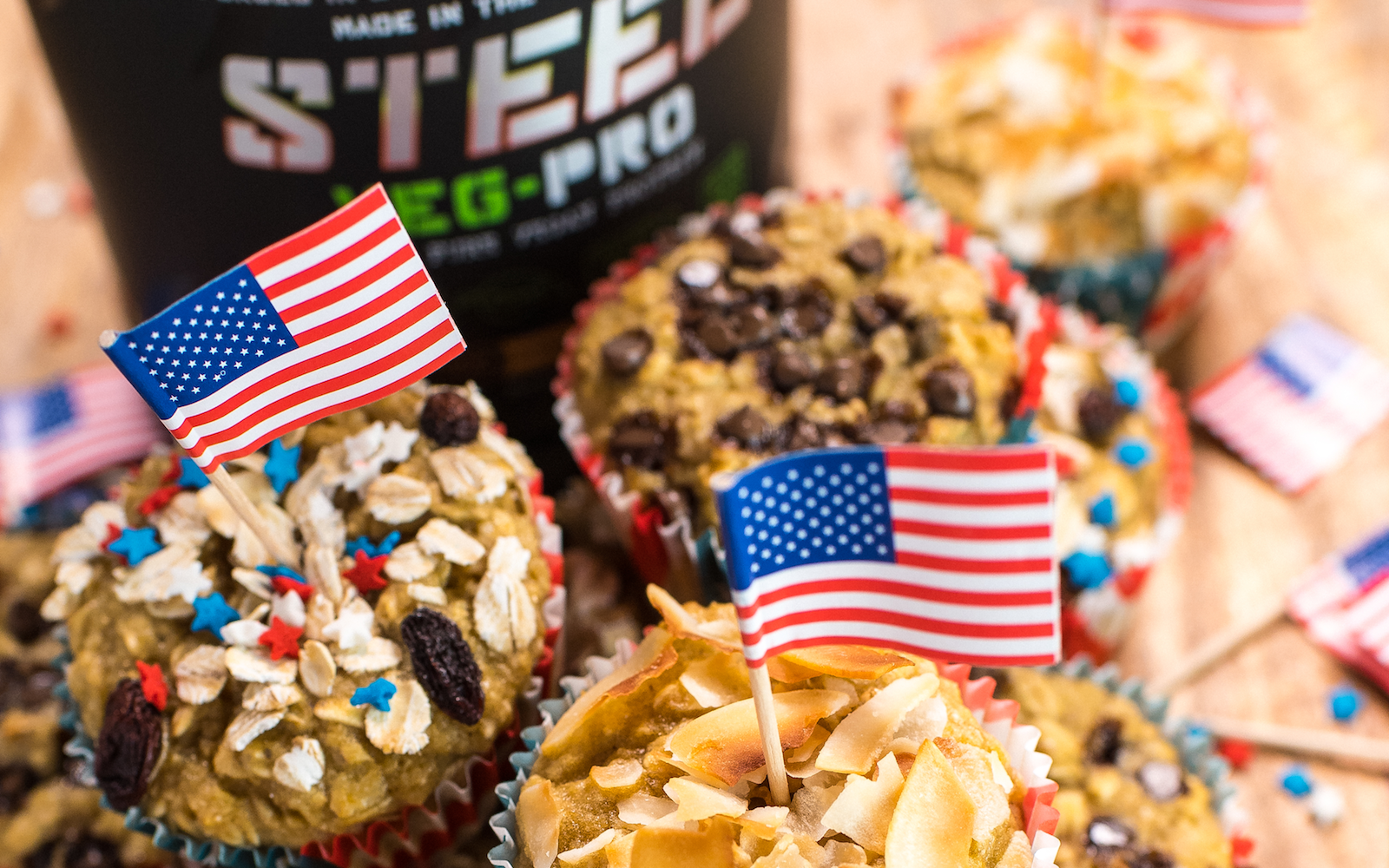 4th of July Vanilla Muffins!