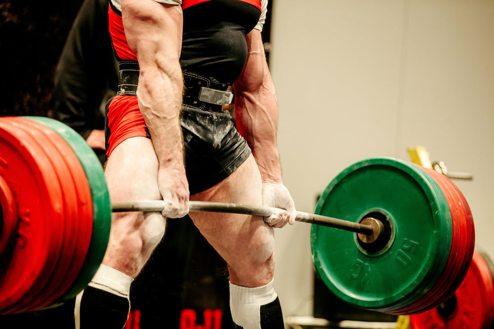 powerlifterheavy weight barbell exercise deadlift in powerlifting 