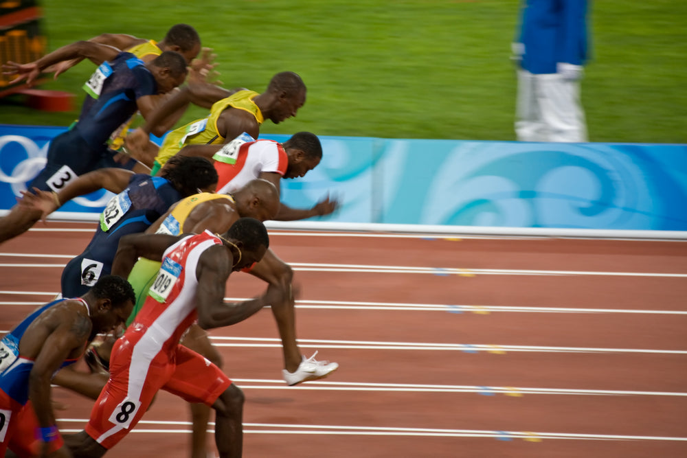  Start of Men's 100 meter sprint 