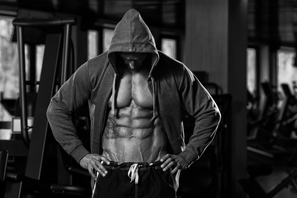 Portrait Of A Physically Fit Man In Hoodie