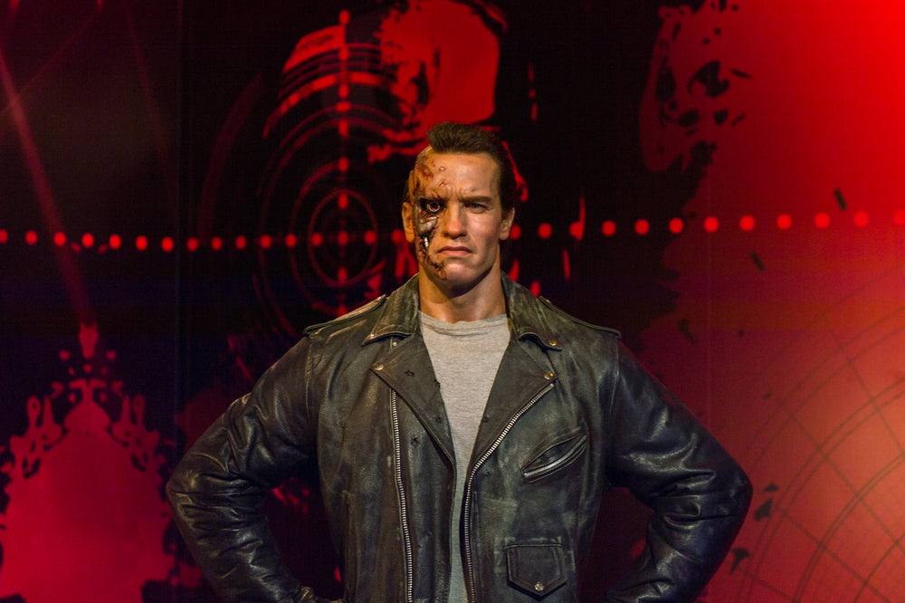 Arnold Schwarzenegger as the Terminator in the Madame Tussauds Hollywood wax museum