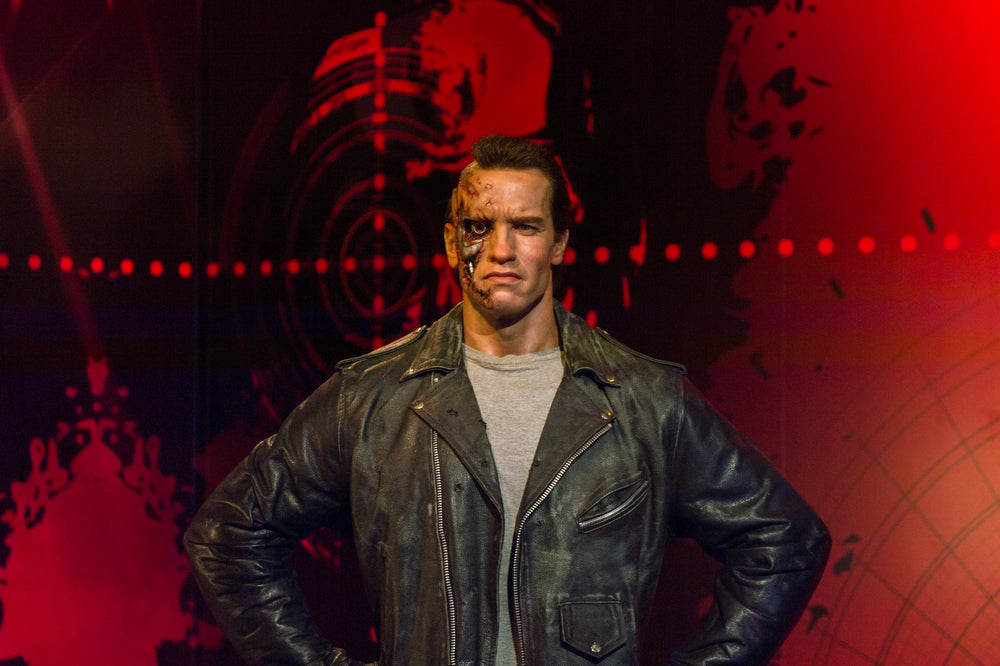 Arnold Schwarzenegger as the Terminator in the Madame Tussauds Hollywood wax museum