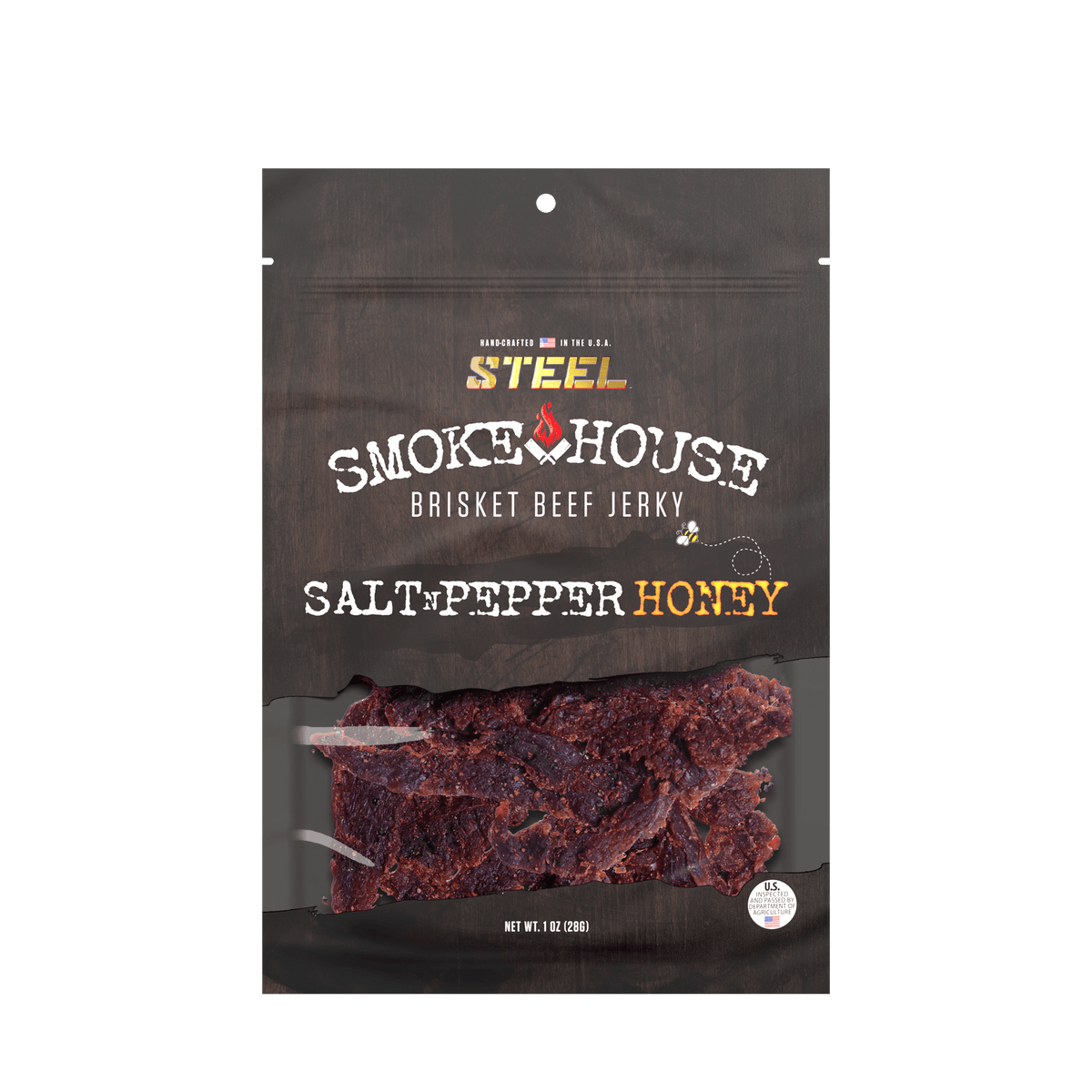 Steel Supplements Jerky Salt N Pepper Honey 1 oz. Steel...
