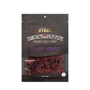 Steel Supplements Jerky Spicy Sweet 1 oz. Steel Smokehouse Brisket Beef Jerky
