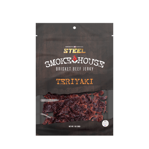 Steel Supplements Jerky Teriyaki 1 oz. Steel Smokehouse Brisket Beef Jerky