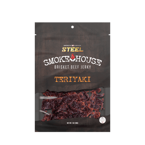 Steel Supplements Jerky Teriyaki 1 oz. Steel Smokehouse Brisket Beef Jerky