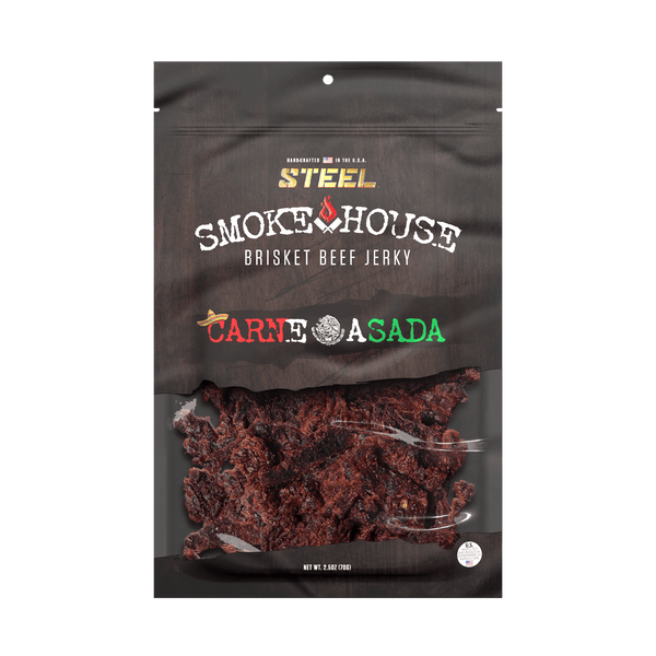 Steel Supplements Jerky Carne Asada 2.5 oz. Steel Smokehouse Brisket Beef Jerky