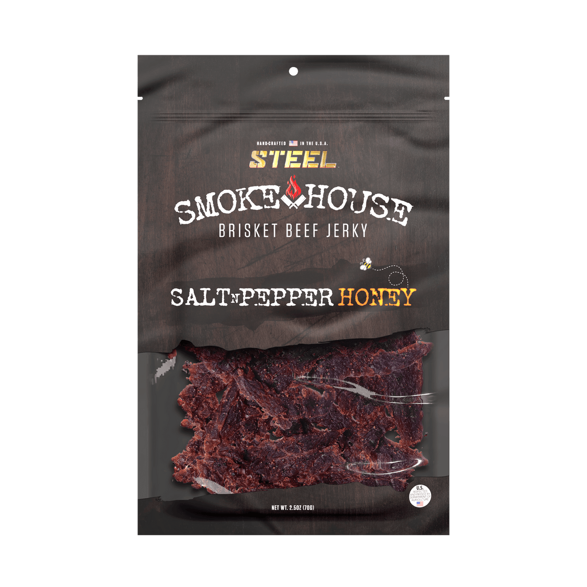 Steel Supplements Jerky Salt N Pepper Honey 2.5 oz. Steel...