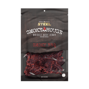 Steel Supplements Jerky Smoky BBQ 2.5 oz. Steel Smokehouse Brisket Beef Jerky