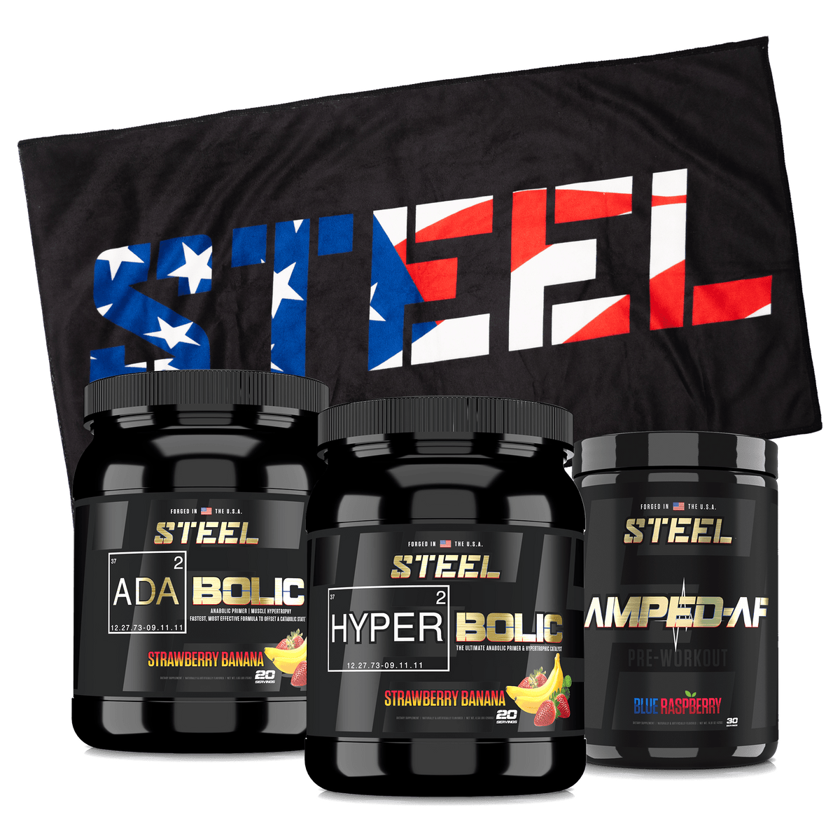 The Steel Supplements Supplement 20 ADABOLIC + 20 HyperbOLIC + AMPED