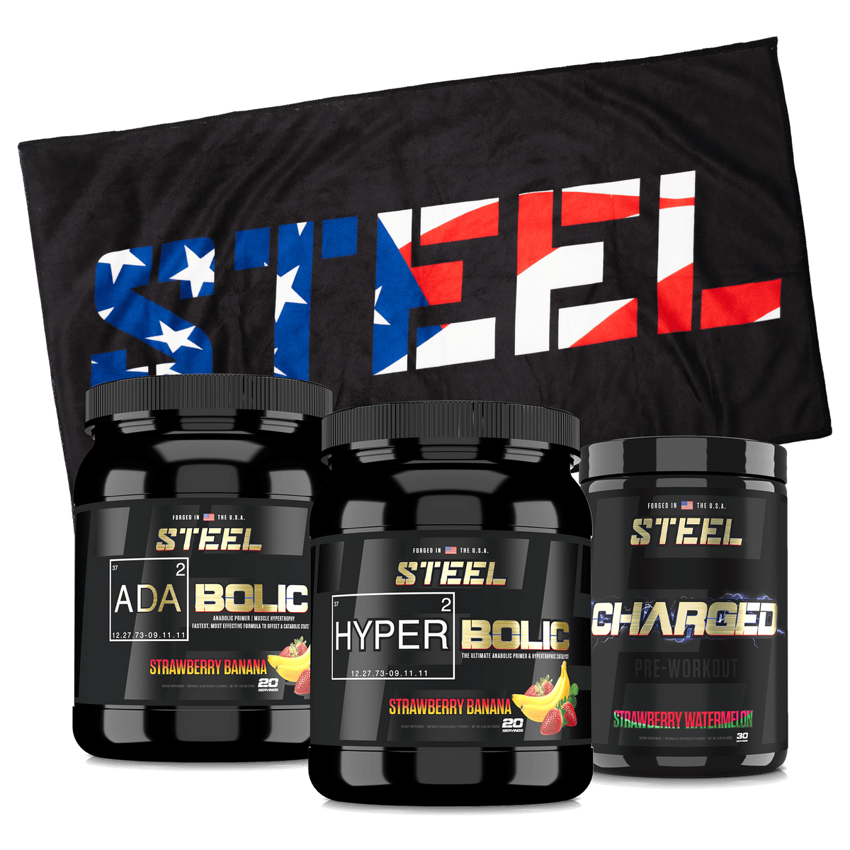 The Steel Supplements Supplement 20 ADABOLIC + 20 HyperbOLIC + Charged