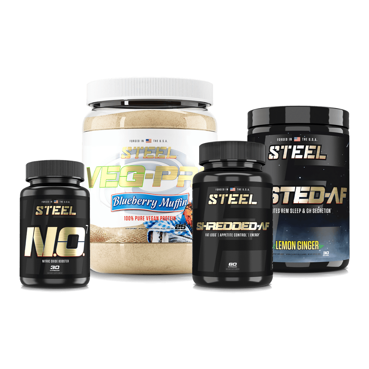 The Steel Supplements Supplement Blueberry Muffin / Lemon-Ginger 24/7 Stack