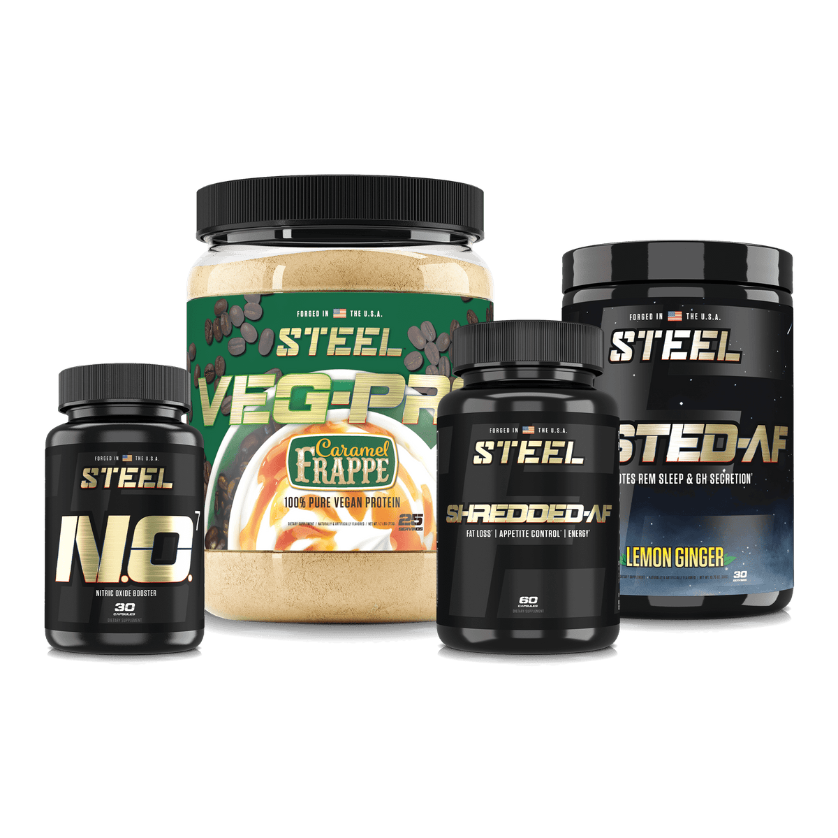 The Steel Supplements Supplement Caramel Frappe / Lemon-Ginger 24/7 Stack