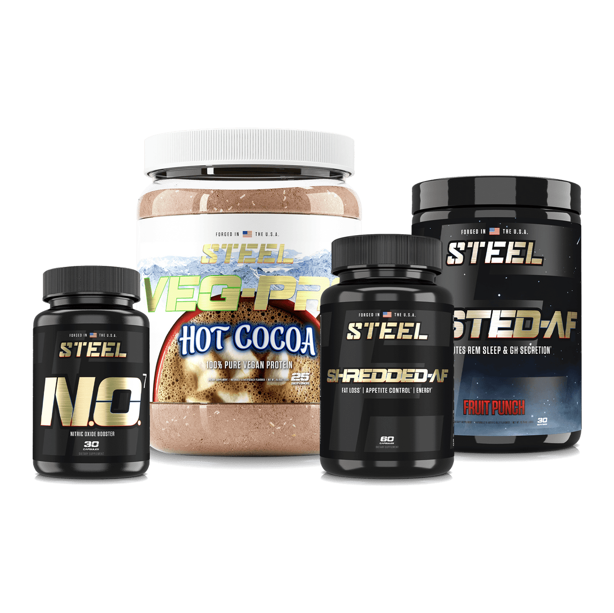 The Steel Supplements Supplement Hot Cocoa / Fruit Punch 24/7 Stack