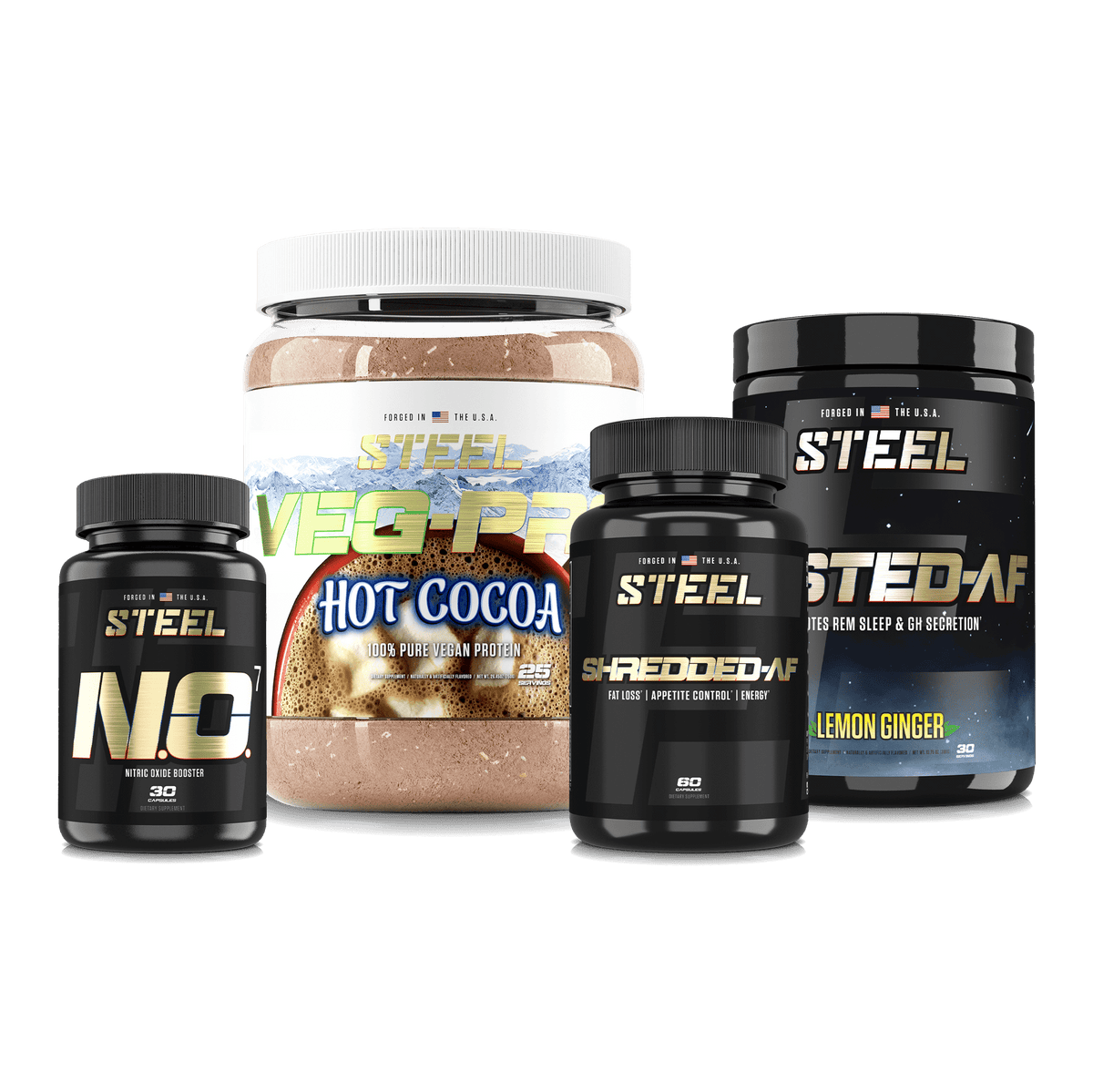 The Steel Supplements Supplement Hot Cocoa / Lemon-Ginger 24/7 Stack