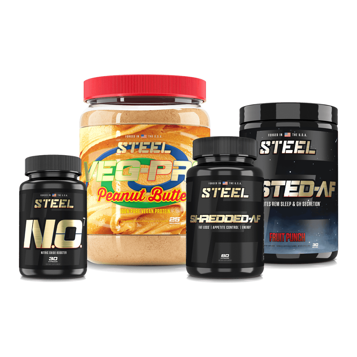 The Steel Supplements Supplement Peanut Butter / Fruit Punch 24/7 Stack