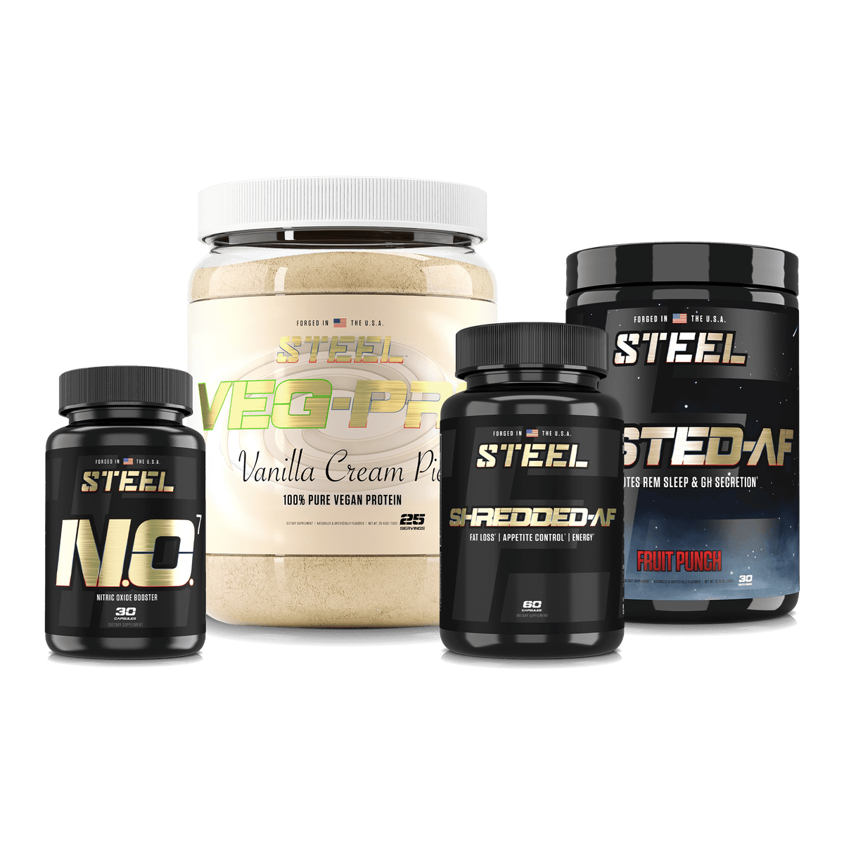 The Steel Supplements Supplement Vanilla Cream Pie / Fruit Punch 24/7 Stack