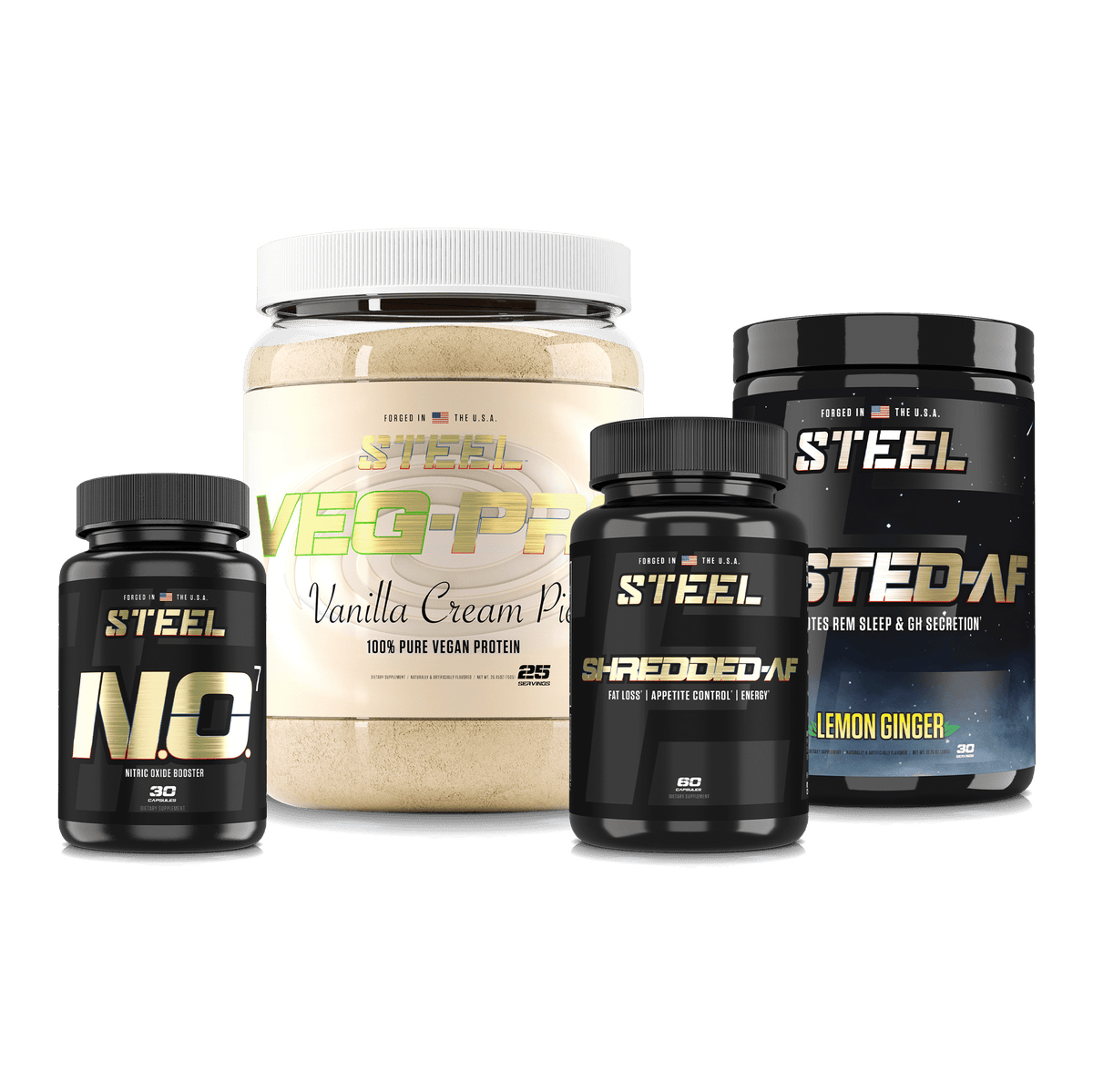 The Steel Supplements Supplement Vanilla Cream Pie / Lemon-Ginger 24/7 Stack