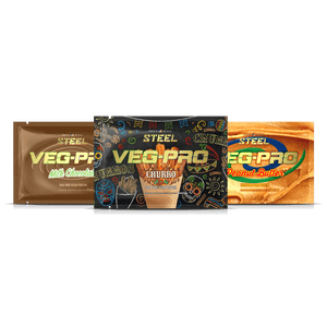 Steel Supplements Bundle Veg-Pro 3 Proteins Samples- Whey-Pro or Veg-Pro