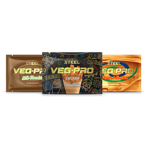 Steel Supplements Bundle Veg-Pro 3 Proteins Samples- Whey-Pro or Veg-Pro