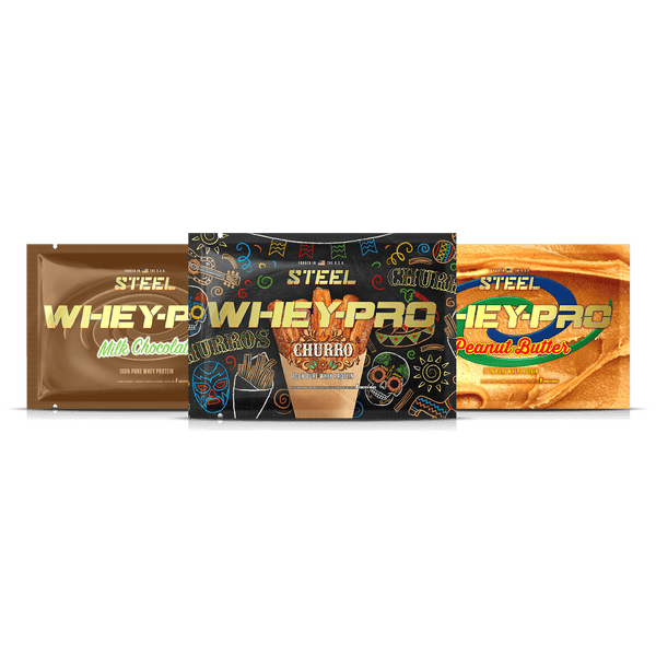 Steel Supplements Bundle Whey-Pro 3 Proteins Samples- Whey-Pro or Veg-Pro