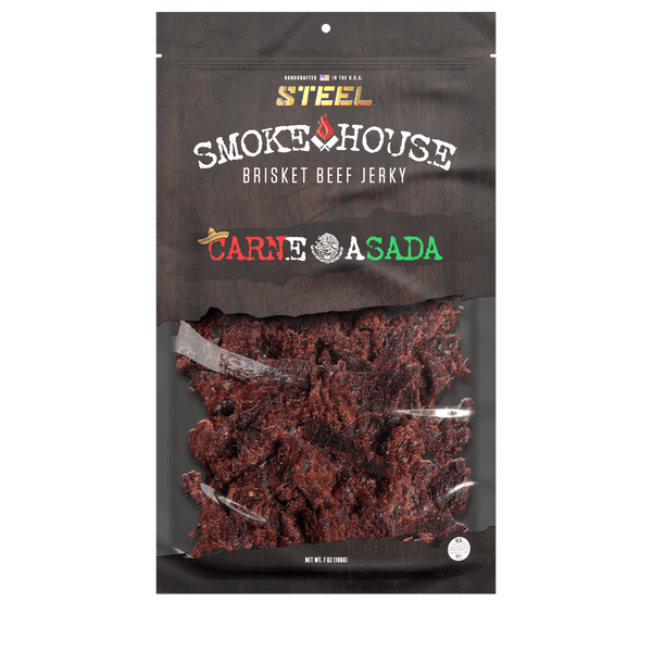 Steel Supplements Jerky Carne Asada 7 oz. Steel Smokehouse Brisket Beef Jerky