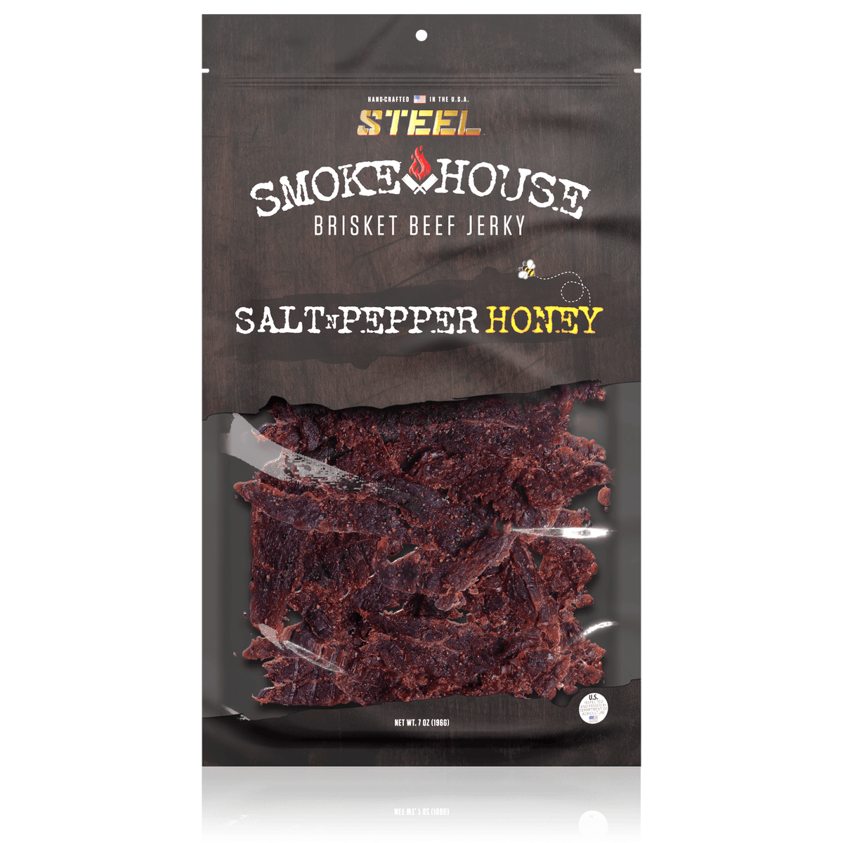 Steel Supplements Jerky Salt N Pepper Honey 7 oz. Steel...