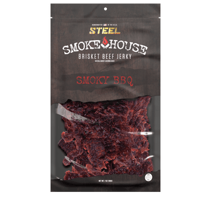 Steel Supplements Jerky Smoky BBQ 7 oz. Steel Smokehouse Brisket Beef Jerky
