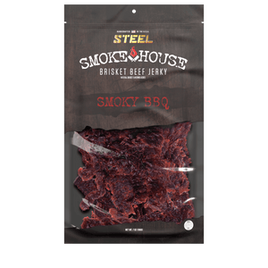 Steel Supplements Jerky Smoky BBQ 7 oz. Steel Smokehouse Brisket Beef Jerky