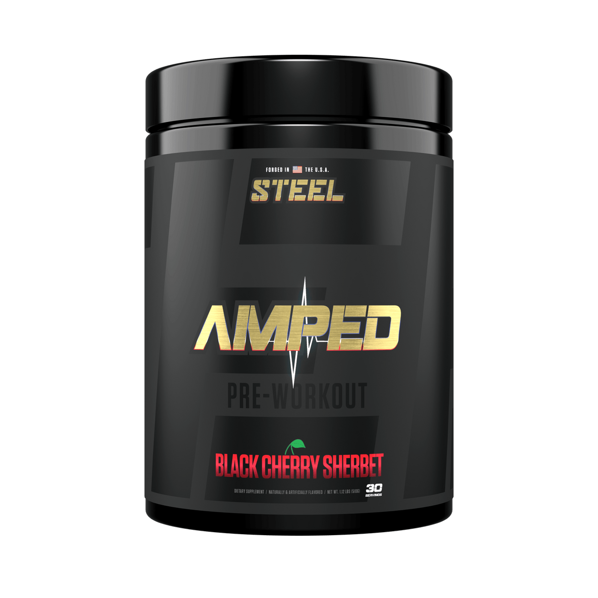 The Steel Supplements Supplement Black Cherry Sherbet AMPED-AF