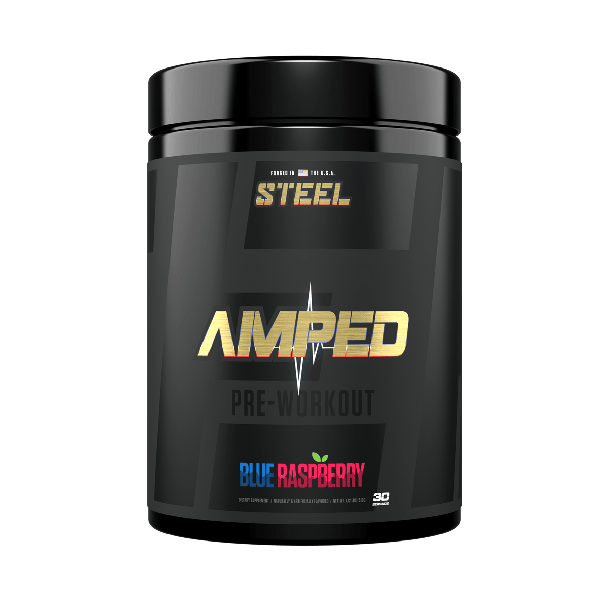 The Steel Supplements Supplement Blue Raspberry AMPED-AF